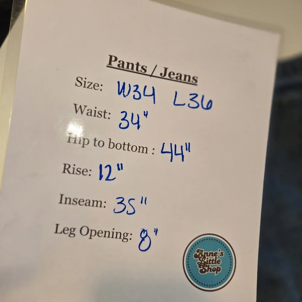 Levis 505 Classic Demin Blue‎ Jeans Mens Size W34 L36